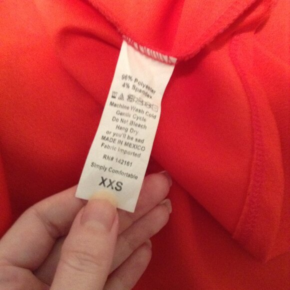 LulaRoe Orange-Red Fit & Flare Retro Dress - Picture 4 of 5